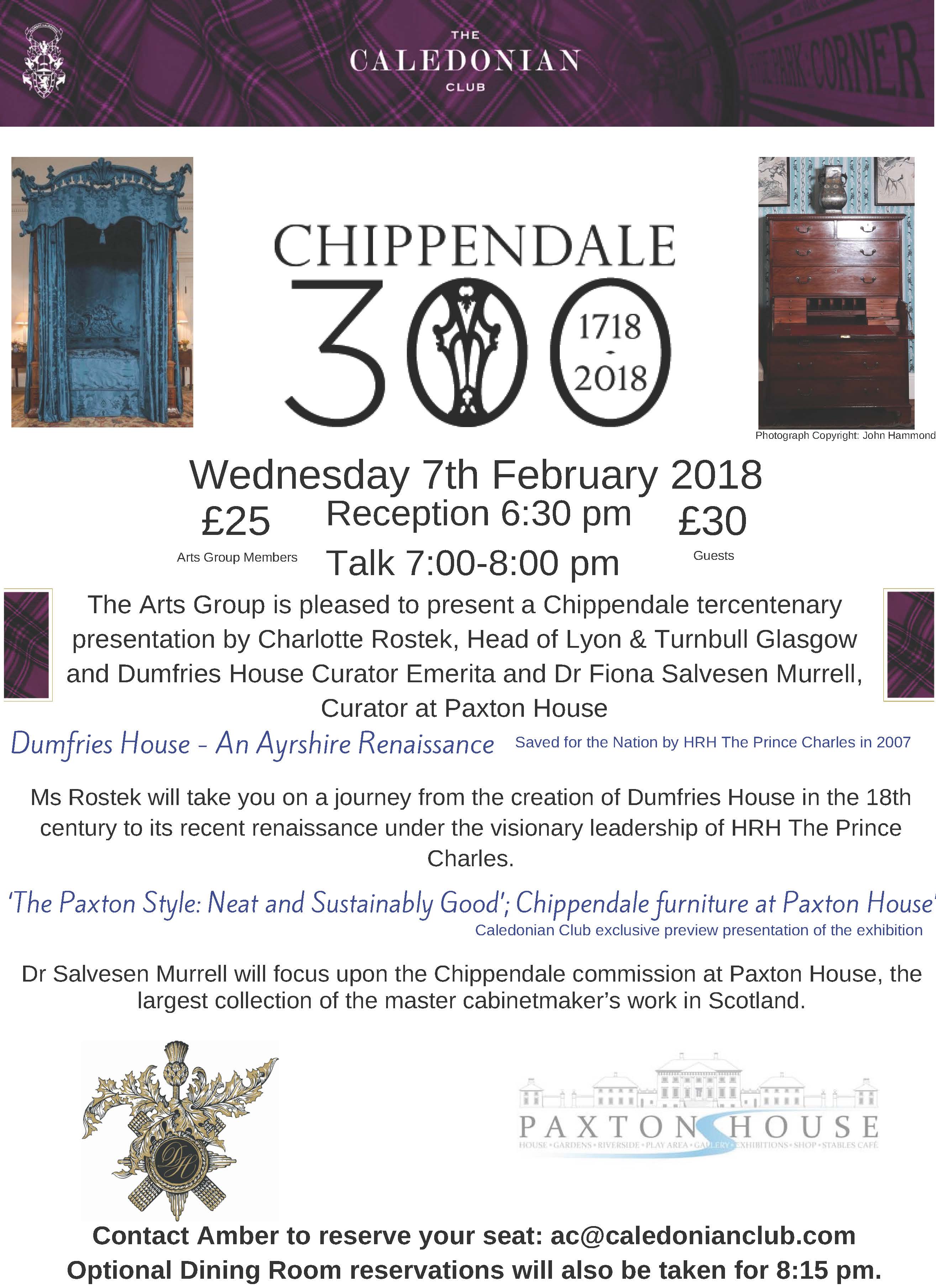 Chippendale tercentenary presentation at The Caledonian Club